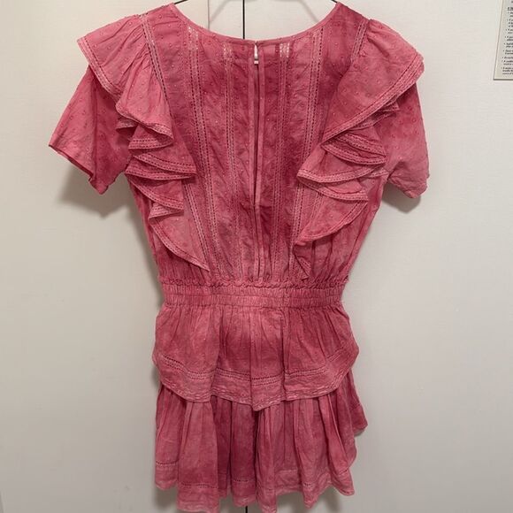 LoveShackFancy Natasha Women’s Dress in Bordeaux Hand Dye. Size P. - Picture 8 of 11